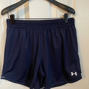 Under Armour Women's UA Knit Mid-Length Shorts - Navy